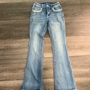 Western eagle Light Blue Boot Cut Women's Jeans